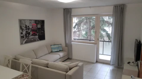 Quiet One-bedroom Apartment for Rent with Garden View and Balcony in Buda