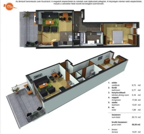 Newly Built PANORAMIC One-bedroom flat for Rent in Tömő street-  close to CORVIN and SEMMELWES