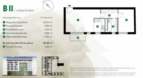 Newly Built One-bedroom Apartment in Garay street – close to Keleti Realway station and City Park