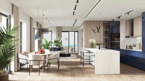 Newly built 2-bedrom with panoramic view for sale in Marina City1 Tower