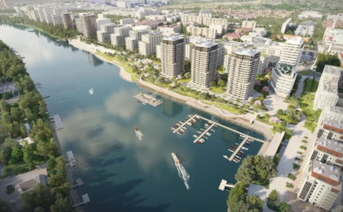 Newly built 2-bedrom with panoramic view for sale in Marina City1 Tower